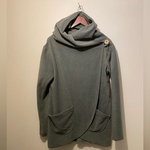 Sage cross fleece jacket